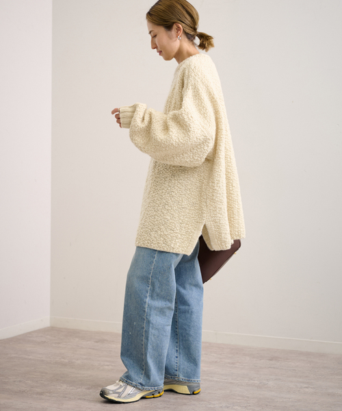 FRAMeWORK（フレームワーク）の「ウールスラブニットポンチョ（ニット/セーター・レディース・ベージュ/アイボリー・FREE）」の3枚目の写真