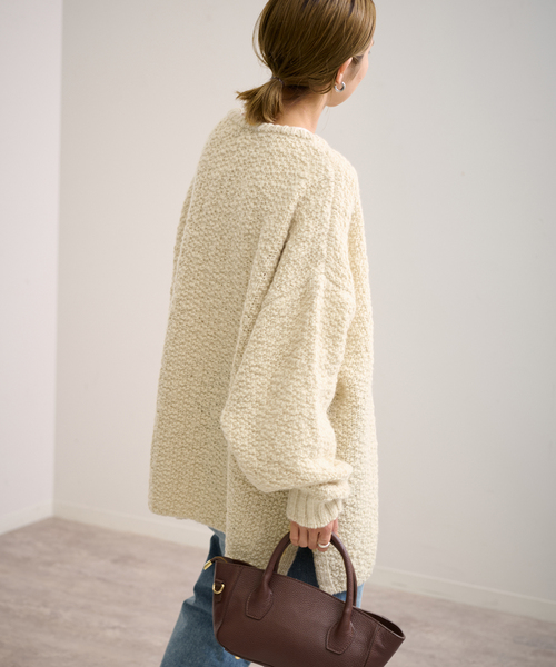 FRAMeWORK（フレームワーク）の「ウールスラブニットポンチョ（ニット/セーター・レディース・ベージュ/アイボリー・FREE）」の8枚目の写真