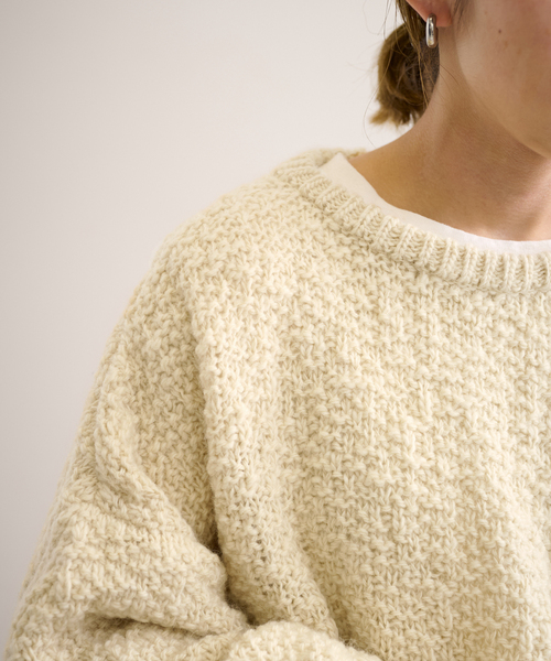 FRAMeWORK（フレームワーク）の「ウールスラブニットポンチョ（ニット/セーター・レディース・ベージュ/アイボリー・FREE）」の12枚目の写真