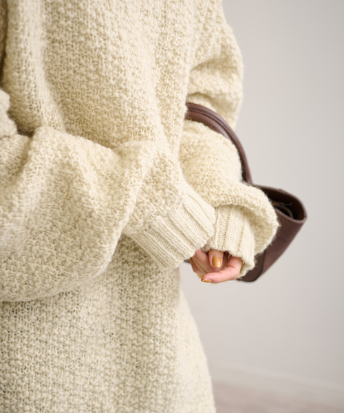 FRAMeWORK（フレームワーク）の「ウールスラブニットポンチョ（ニット/セーター・レディース・ベージュ/アイボリー・FREE）」の10枚目の写真