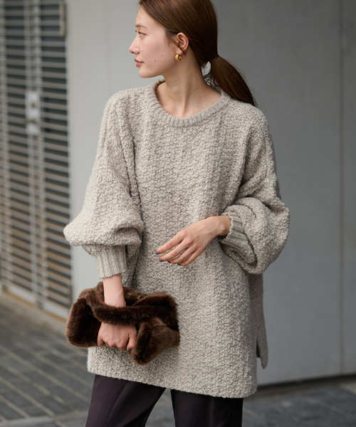 FRAMeWORK（フレームワーク）の「ウールスラブニットポンチョ（ニット/セーター・レディース・ベージュ/アイボリー・FREE）」の18枚目の写真