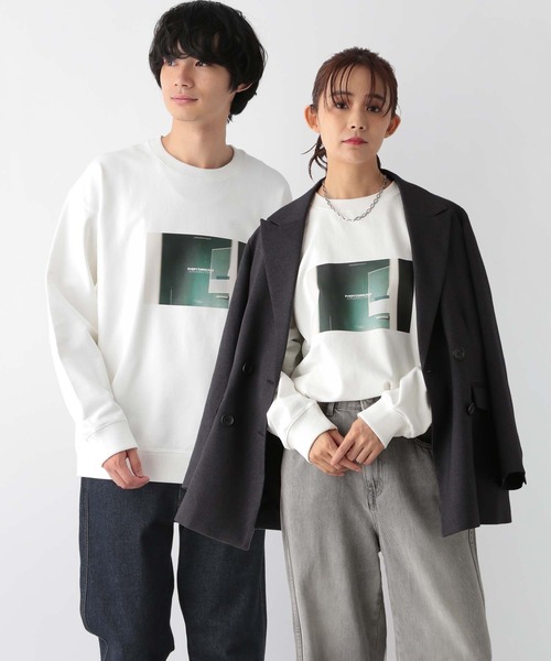 GLOBAL WORK（グローバルワーク）の「乾きやすいスウェット/プリント/裏毛/116273（スウェット・メンズ・ホワイト系6/グレー系6/グリーン/ネイビー/ホワイト系5/グレー系5/グリーン系8/レッド/ホワイト系7・SMALL/MEDIUM/LARGE/X-LARGE）」の3枚目の写真