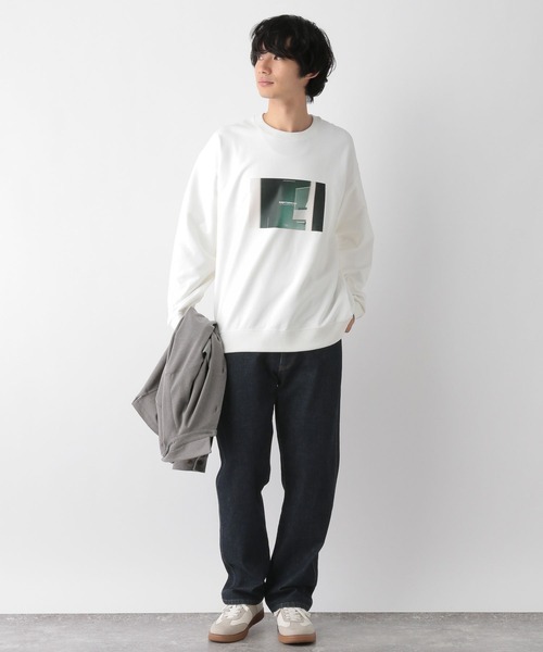 GLOBAL WORK（グローバルワーク）の「乾きやすいスウェット/プリント/裏毛/116273（スウェット・メンズ・ホワイト系6/グレー系6/グリーン/ネイビー/ホワイト系5/グレー系5/グリーン系8/レッド/ホワイト系7・SMALL/MEDIUM/LARGE/X-LARGE）」の14枚目の写真