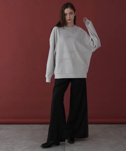 LUCY（ルーシー）の「LUCY/マイクロシャギーワンポイントプルオーバー（スウェット・メンズ・ダークグレー/ライトグレー・MEDIUM/LARGE）」の4枚目の写真