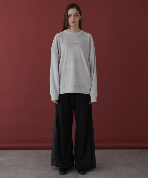 LUCY（ルーシー）の「LUCY/マイクロシャギーワンポイントプルオーバー（スウェット・メンズ・ダークグレー/ライトグレー・MEDIUM/LARGE）」の19枚目の写真