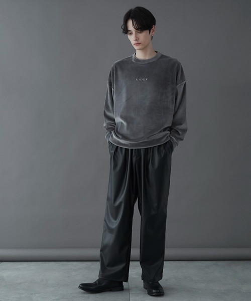 LUCY（ルーシー）の「LUCY/マイクロシャギーワンポイントプルオーバー（スウェット・メンズ・ダークグレー/ライトグレー・MEDIUM/LARGE）」の15枚目の写真