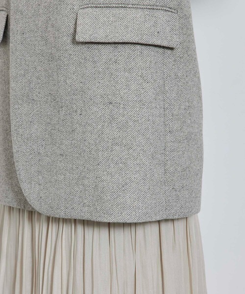 ROPE' PICNIC（ロペピクニック）の「ツイードセミダブルジャケット（テーラードジャケット・レディース・ライトグレー/ブラック/ブラック系その他・40/38）」の19枚目の写真