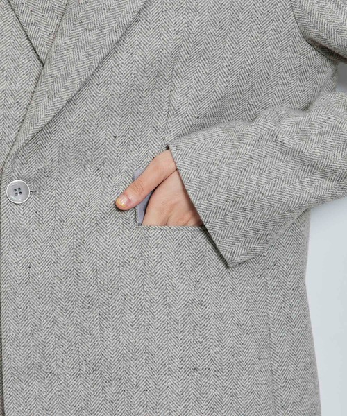 ROPE' PICNIC（ロペピクニック）の「ツイードセミダブルジャケット（テーラードジャケット・レディース・ライトグレー/ブラック/ブラック系その他・40/38）」の8枚目の写真