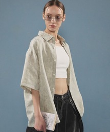 BLAYMORE（ブレイモア）の「【BLAYMORE】 Geometric Jacquard Shirt with Tie / ジャガード素材 ネクタイ付き（シャツ/ブラウス）」