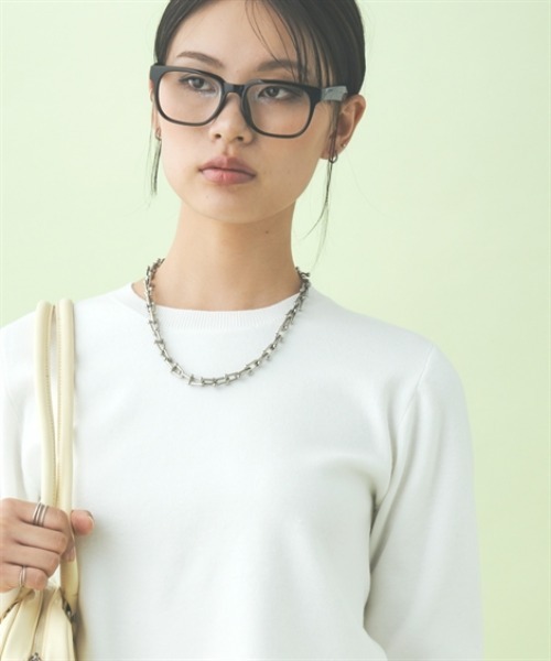 TTOL(トール)の「クロップドニットトップス(ニット/セーター・レディース・アイボリー/ブラック・M-L/L-XL)」の11枚目の写真