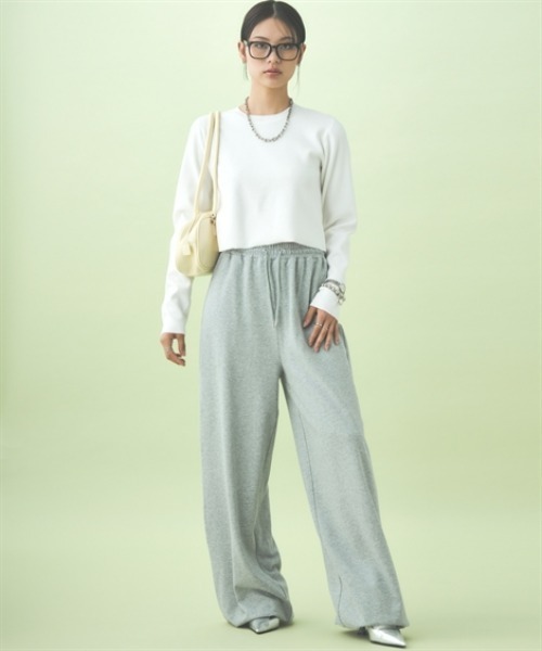 TTOL(トール)の「クロップドニットトップス(ニット/セーター・レディース・アイボリー/ブラック・M-L/L-XL)」の12枚目の写真