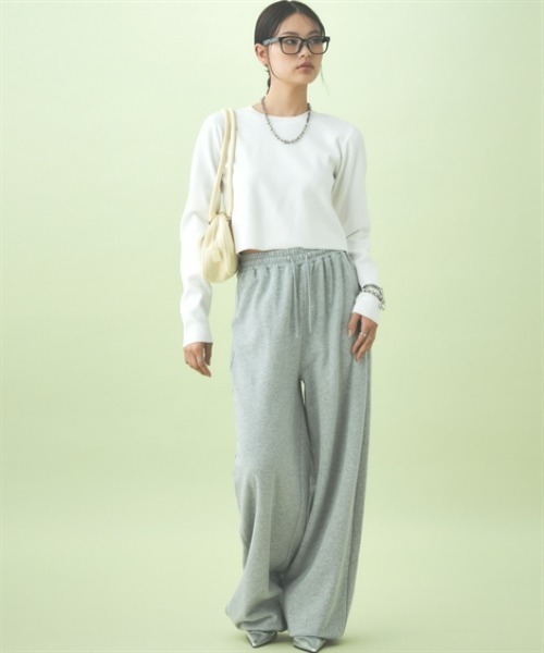 TTOL(トール)の「クロップドニットトップス(ニット/セーター・レディース・アイボリー/ブラック・M-L/L-XL)」の13枚目の写真