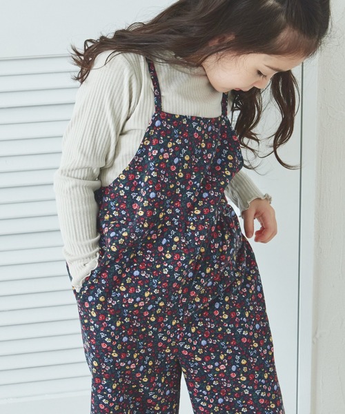 pairmanon（ペアマノン）の「裾フリル ワイドシルエット サロペット（サロペット/オーバーオール・キッズ・グレー系その他/レッド系その他/ドット・90/110/120/130/140/150/100）」の7枚目の写真