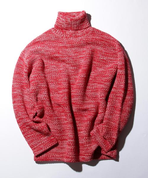 BEAUTY&YOUTH UNITED ARROWS（ビューティーアンドユースユナイテッドアローズ）の「【WEB限定】∴ by ハニカム ルーズフィット タートルネックニット◆（ニット/セーター・メンズ・ホワイト/ブラック/ネイビー/レッド・LARGE/MEDIUM/SMALL）」の4枚目の写真