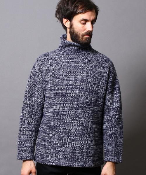 BEAUTY&YOUTH UNITED ARROWS（ビューティーアンドユースユナイテッドアローズ）の「【WEB限定】∴ by ハニカム ルーズフィット タートルネックニット◆（ニット/セーター・メンズ・ホワイト/ブラック/ネイビー/レッド・LARGE/MEDIUM/SMALL）」の5枚目の写真