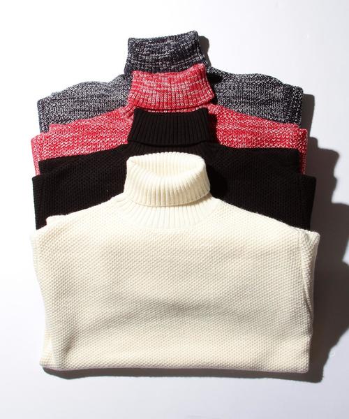 BEAUTY&YOUTH UNITED ARROWS（ビューティーアンドユースユナイテッドアローズ）の「【WEB限定】∴ by ハニカム ルーズフィット タートルネックニット◆（ニット/セーター・メンズ・ホワイト/ブラック/ネイビー/レッド・LARGE/MEDIUM/SMALL）」の9枚目の写真