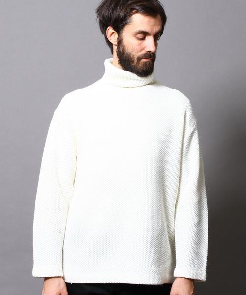 BEAUTY&YOUTH UNITED ARROWS（ビューティーアンドユースユナイテッドアローズ）の「【WEB限定】∴ by ハニカム ルーズフィット タートルネックニット◆（ニット/セーター・メンズ・ホワイト/ブラック/ネイビー/レッド・LARGE/MEDIUM/SMALL）」の17枚目の写真