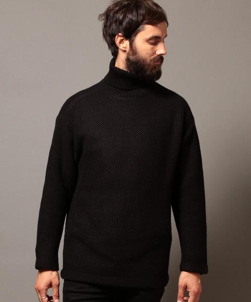 BEAUTY&YOUTH UNITED ARROWS（ビューティーアンドユースユナイテッドアローズ）の「【WEB限定】∴ by ハニカム ルーズフィット タートルネックニット◆（ニット/セーター・メンズ・ホワイト/ブラック/ネイビー/レッド・LARGE/MEDIUM/SMALL）」の20枚目の写真