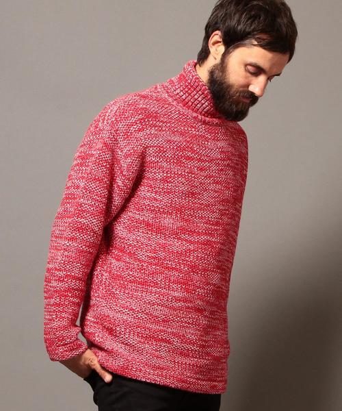 BEAUTY&YOUTH UNITED ARROWS（ビューティーアンドユースユナイテッドアローズ）の「【WEB限定】∴ by ハニカム ルーズフィット タートルネックニット◆（ニット/セーター・メンズ・ホワイト/ブラック/ネイビー/レッド・LARGE/MEDIUM/SMALL）」の11枚目の写真
