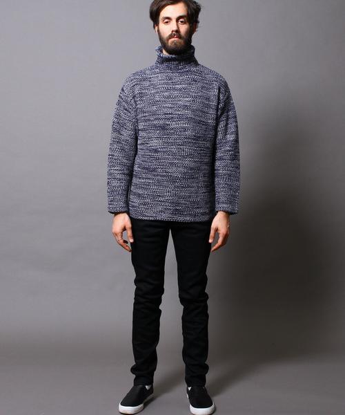 BEAUTY&YOUTH UNITED ARROWS（ビューティーアンドユースユナイテッドアローズ）の「【WEB限定】∴ by ハニカム ルーズフィット タートルネックニット◆（ニット/セーター・メンズ・ホワイト/ブラック/ネイビー/レッド・LARGE/MEDIUM/SMALL）」の14枚目の写真