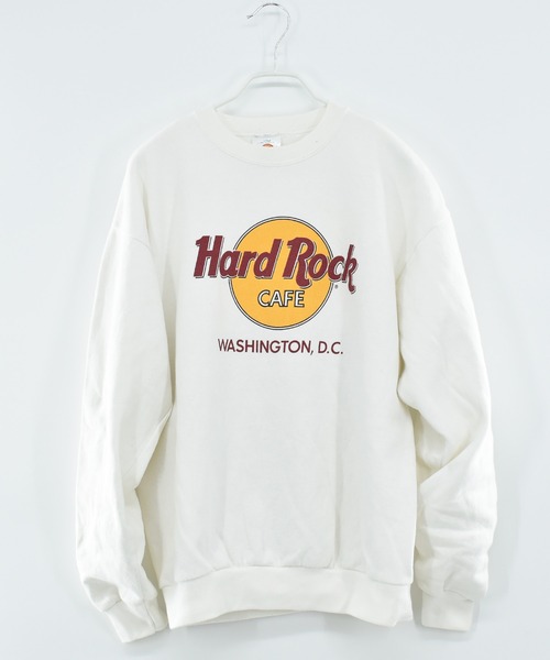 VINTAGE（ヴィンテージ）の「【ヴィンテージ古着】Hard Rock CAFE WASHINGTON D.C 企業ロゴ プリントスウェット（スウェット・メンズ・ホワイト・LARGE）」の2枚目の写真