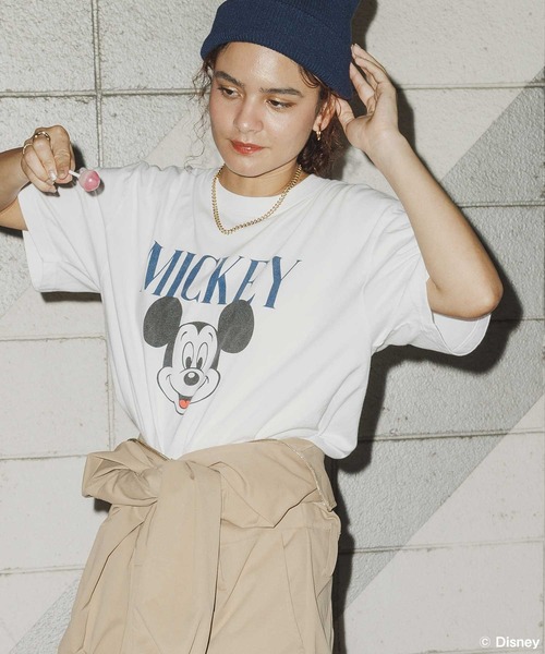 GOOD ROCK SPEED（グッドロックスピード）の「ＭＩＣＫＥＹプリントＴシャツ（Tシャツ/カットソー・レディース・ホワイト・FREE）」の4枚目の写真