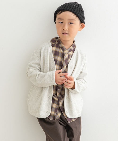 URBAN RESEARCH DOORS(アーバンリサーチドアーズ)の「『親子リンク』バンドカラーチェックシャツ(KIDS)(Tシャツ/カットソー・キッズ・ブラウン系その他/ブラック系その他・105/120/135)」の5枚目の写真