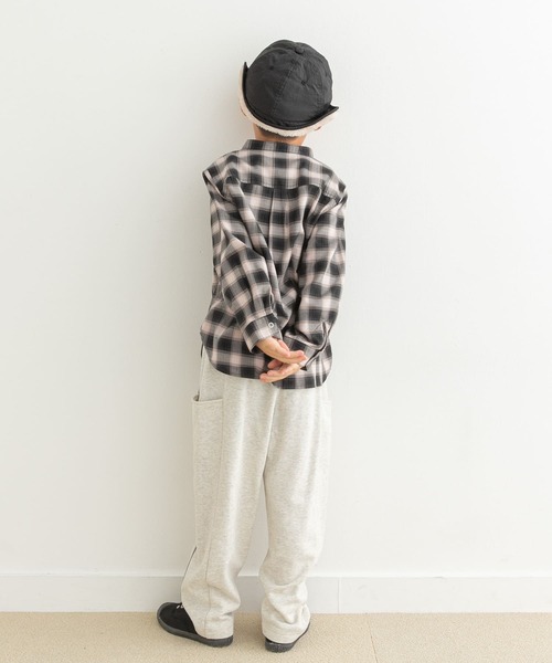 URBAN RESEARCH DOORS(アーバンリサーチドアーズ)の「『親子リンク』バンドカラーチェックシャツ(KIDS)(Tシャツ/カットソー・キッズ・ブラウン系その他/ブラック系その他・105/120/135)」の20枚目の写真