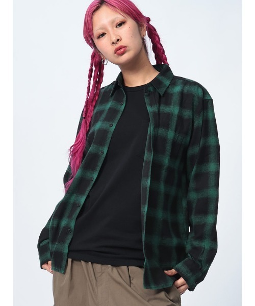 GLOVE HOUSE（グローブハウス）の「GLOVE HOUSE チェック レギュラーカラー 長袖 ネルシャツ（シャツ/ブラウス・メンズ・ブラック/グリーン/ブラウン/ネイビー/ホワイト・M/L/LL）」の18枚目の写真