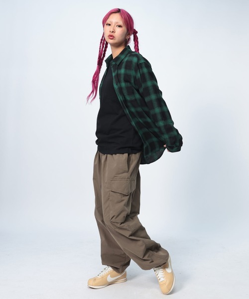 GLOVE HOUSE（グローブハウス）の「GLOVE HOUSE チェック レギュラーカラー 長袖 ネルシャツ（シャツ/ブラウス・メンズ・ブラック/グリーン/ブラウン/ネイビー/ホワイト・M/L/LL）」の19枚目の写真