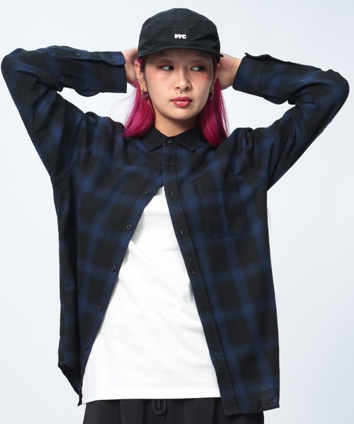 GLOVE HOUSE（グローブハウス）の「GLOVE HOUSE チェック レギュラーカラー 長袖 ネルシャツ（シャツ/ブラウス・メンズ・ブラック/グリーン/ブラウン/ネイビー/ホワイト・M/L/LL）」の20枚目の写真