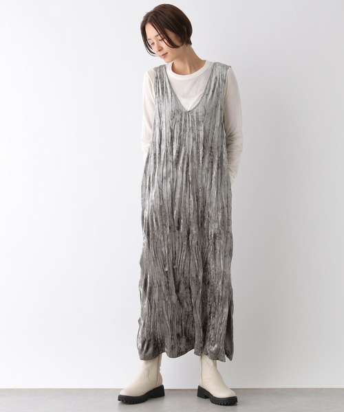 LEPSIM(レプシィム)の「2WAYベロアジャンスカ 147429(ワンピース・レディース・グレー/グリーン系その他・FREE)」の3枚目の写真