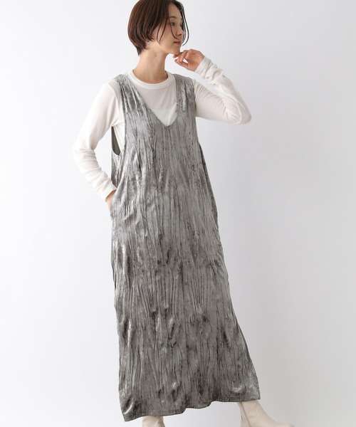 LEPSIM(レプシィム)の「2WAYベロアジャンスカ 147429(ワンピース・レディース・グレー/グリーン系その他・FREE)」の6枚目の写真