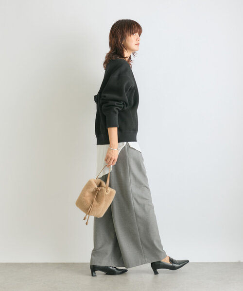 RIVE DROITE（リヴドロワ）の「【シルエット◎】裏起毛ドルマンスウェット（スウェット・レディース・ブラック/グレー/モカ・FREE）」の17枚目の写真