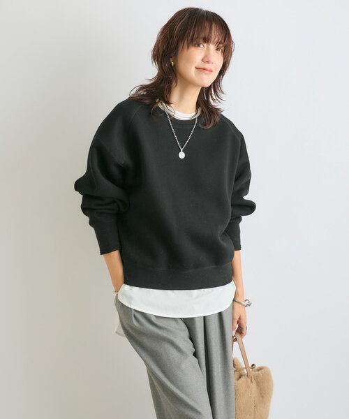 RIVE DROITE（リヴドロワ）の「【シルエット◎】裏起毛ドルマンスウェット（スウェット・レディース・ブラック/グレー/モカ・FREE）」の4枚目の写真