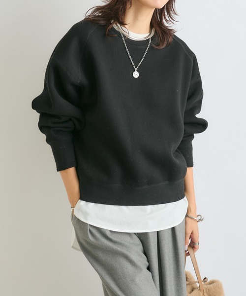 RIVE DROITE（リヴドロワ）の「【シルエット◎】裏起毛ドルマンスウェット（スウェット・レディース・ブラック/グレー/モカ・FREE）」の2枚目の写真