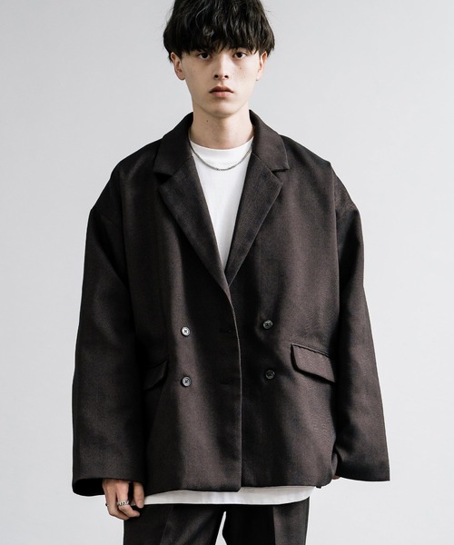 【セール】オーバーサイズツイードダブルブレストジャケット(テーラードジャケット)|Rocky Monroe(ロッキーモンロー) 【セール】オーバーサイズツイードダブルブレストジャケット(テーラードジャケット)|Rocky Monroe(ロッキーモンロー)