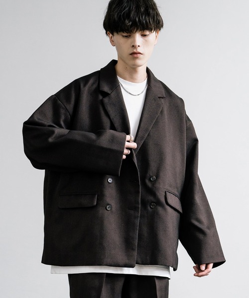 【セール】オーバーサイズツイードダブルブレストジャケット(テーラードジャケット)|Rocky Monroe(ロッキーモンロー) 【セール】オーバーサイズツイードダブルブレストジャケット(テーラードジャケット)|Rocky Monroe(ロッキーモンロー)