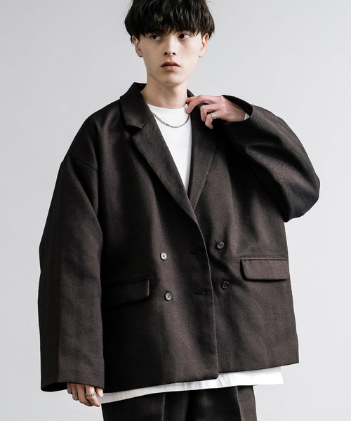 【セール】オーバーサイズツイードダブルブレストジャケット(テーラードジャケット)|Rocky Monroe(ロッキーモンロー) 【セール】オーバーサイズツイードダブルブレストジャケット(テーラードジャケット)|Rocky Monroe(ロッキーモンロー)