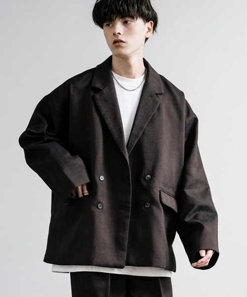 【セール】オーバーサイズツイードダブルブレストジャケット(テーラードジャケット)|Rocky Monroe(ロッキーモンロー) 【セール】オーバーサイズツイードダブルブレストジャケット(テーラードジャケット)|Rocky Monroe(ロッキーモンロー)