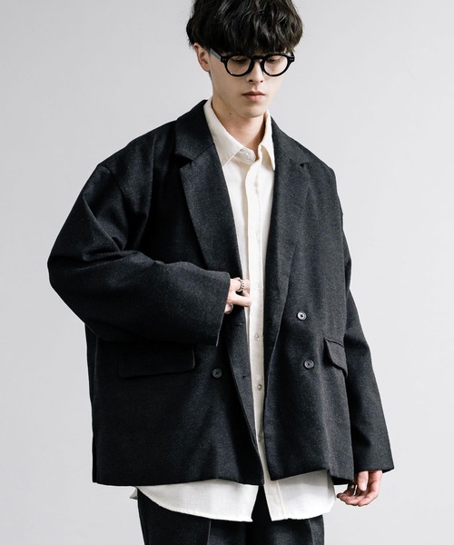 【セール】オーバーサイズツイードダブルブレストジャケット(テーラードジャケット)|Rocky Monroe(ロッキーモンロー) 【セール】オーバーサイズツイードダブルブレストジャケット(テーラードジャケット)|Rocky Monroe(ロッキーモンロー)