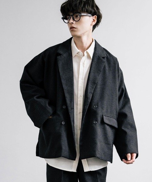 【セール】オーバーサイズツイードダブルブレストジャケット(テーラードジャケット)|Rocky Monroe(ロッキーモンロー) 【セール】オーバーサイズツイードダブルブレストジャケット(テーラードジャケット)|Rocky Monroe(ロッキーモンロー)
