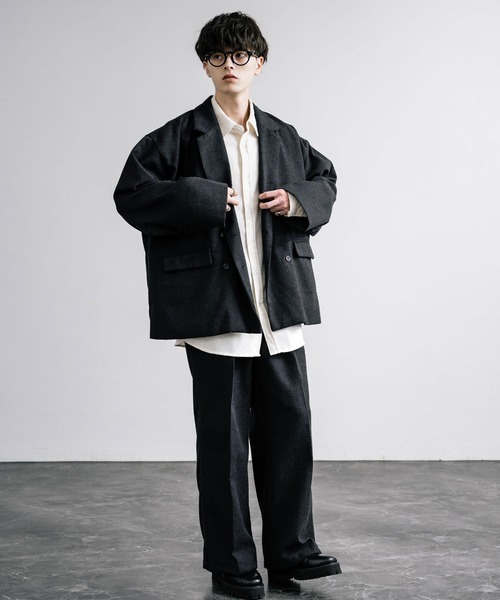 【セール】オーバーサイズツイードダブルブレストジャケット(テーラードジャケット)|Rocky Monroe(ロッキーモンロー) 【セール】オーバーサイズツイードダブルブレストジャケット(テーラードジャケット)|Rocky Monroe(ロッキーモンロー)