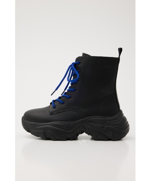 RODEO CROWNS WIDE BOWL(ロデオクラウンズワイドボウル)の「レースアップ ボリュームブーツ(ブーツ・レディース・ブラック/ダークグリーン/マジェンタ・MEDIUM/LARGE)」の5枚目の写真