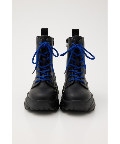 RODEO CROWNS WIDE BOWL(ロデオクラウンズワイドボウル)の「レースアップ ボリュームブーツ(ブーツ・レディース・ブラック/ダークグリーン/マジェンタ・MEDIUM/LARGE)」の6枚目の写真