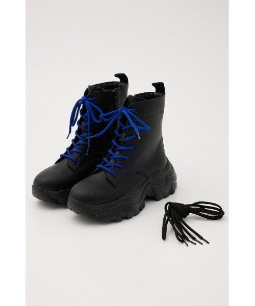 RODEO CROWNS WIDE BOWL(ロデオクラウンズワイドボウル)の「レースアップ ボリュームブーツ(ブーツ・レディース・ブラック/ダークグリーン/マジェンタ・MEDIUM/LARGE)」の9枚目の写真