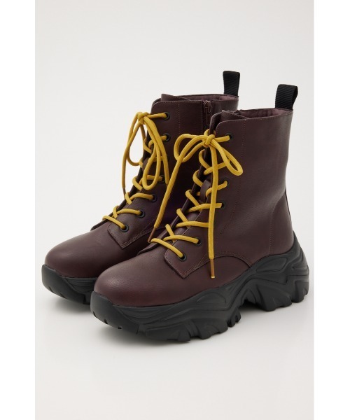 RODEO CROWNS WIDE BOWL(ロデオクラウンズワイドボウル)の「レースアップ ボリュームブーツ(ブーツ・レディース・ブラック/ダークグリーン/マジェンタ・MEDIUM/LARGE)」の11枚目の写真