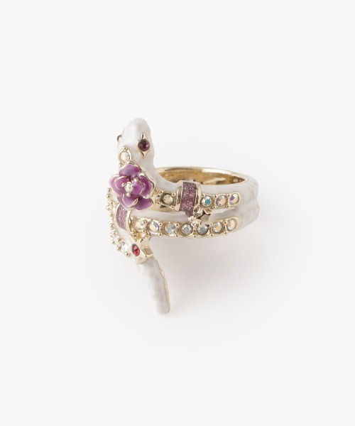 新品未使用品ANNA SUI白蛇リング ANNA SUI（アナスイ）の「へびモチーフ リング（リング）」 - WEAR