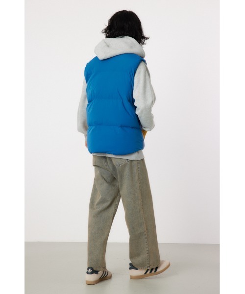 RODEO CROWNS WIDE BOWL（ロデオクラウンズワイドボウル）の「stand-neck パディングベスト（ベスト・メンズ・オレンジ/マルチ/ブラック・MEDIUM/LARGE）」の8枚目の写真