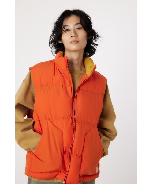 RODEO CROWNS WIDE BOWL（ロデオクラウンズワイドボウル）の「stand-neck パディングベスト（ベスト・メンズ・オレンジ/マルチ/ブラック・MEDIUM/LARGE）」の11枚目の写真